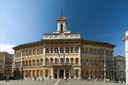 Roma, Palazzo di Montecitorio, sede della Camera dei deputati della Repubblica italiana. 