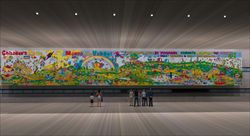 "Il mondo che vorrei" è il gigantesco murale chiamato a rappresentare un mondo ideale, a  misura di bambino. Lo realizzeranno al Children's Pride gli illustratori della manifestazione.