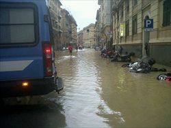 Genova, la tragedia dell'alluvione. Foto Ansa.