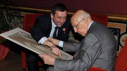 Il neo-ministro Profumo con il presidente Napolitano.