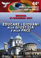 Il manifesto della quarantaquattresima Marcia nazionale per la pace (fonte: www.diocesi.brescia.it)