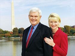 Gingrich con la terza moglie Callista.