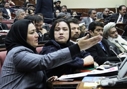 Deputate nel Parlamento afghano, a Kabul.