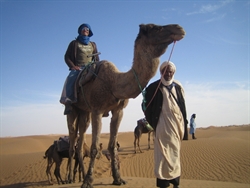 John Vlahides durante il suo viaggio in Marocco