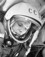 Yuri Gagarin nella navicella Vostok il 12 aprile 1961.