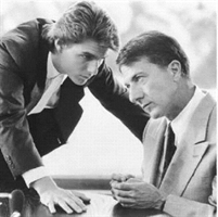 Tom Cruise e Dustin Hoffman nel film "Rain Man"