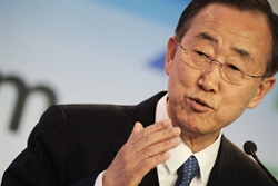 Il Segretario generale delle Nazioni Unite, Ban Ki-moon (foto: Epa/Ansa, Vassil  Donev).