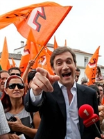 Portogallo al voto: bagno di folla per Passos Coelho, del Partito Socialdemocratico.