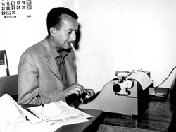 Mauro De Mauro, giornalista del quotidiano "L'Ora", nel 1960.