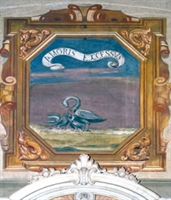 Il quadro con il pellicano, simbolo della Congrega della carità.