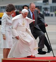 Il Papa con Re Juan Carlos e la Regina Sofia