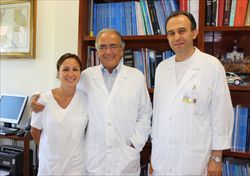 Gruppo di ricerca dell’IRST. Al centro il professor Dino Amadori.