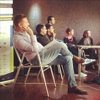 Pietro Bonada durante il suo intervento alla Social Media Week di Torino.