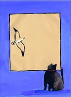 La copertina di Simona Mulazzani per "Storia di una gabbianella e del gatto che le insegnò a volare" di Luis Sepùlveda (Salani, 1996).