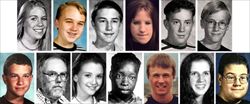 Le vittime della strage di Columbine.