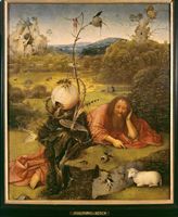 San Giovanni Battista in meditazione di Hieronymus Bosch. In copertina: Gli orologi molli di Salvador Dalì, 1931, Museum of modern art di New York..
