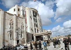 Le distruzioni ad Aleppo causate da due esplosioni (Ansa).