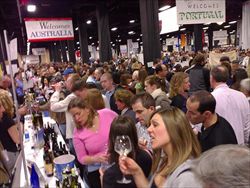 Il Wine Expo che si è svolton a Boston, Stati Uniti.