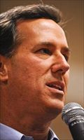 Il candidato alle primarie dei repubblicani Rick Santorum (foto Ansa).