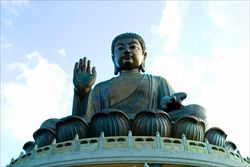Una statua del Buddha.