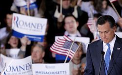 Il miliardario e mormone Mitt Romney, per ora leggermente favorito nella sfida finale a Barack Obama (foto Reuters).