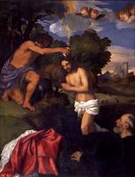 "Il Battesimo di Cristo" di Tiziano è a Siena.