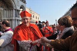 Monsignor Francesco Moraglia, all'ingresso nella diocesi di Venezia
