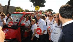 Un momento della manifestazione "Insieme per l'Europa" dei pro-life italiani (Ansa).