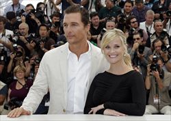 McConaughey e Witherspoon alla presentazione del film "Mud" (Reuters).