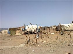 Un'immagine del campo profughi di Kharaz, nello Yemen. 