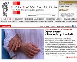 Un'immagine tratta dal sito Internet della Conferenza episcopale italiana.
