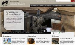 L'homepage del sito Internet www.itinerarigrandeguerra.it
