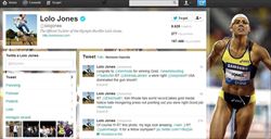 La specialista degli ostacoli Lolo Jones fa i complimenti a Kim Rhode sulla propria pagina Twitter (Ansa).