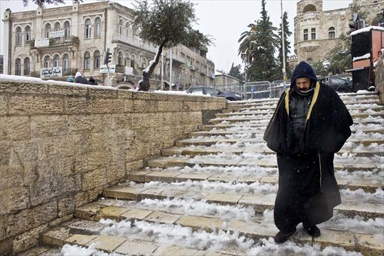 Gerusalemme sotto la neve