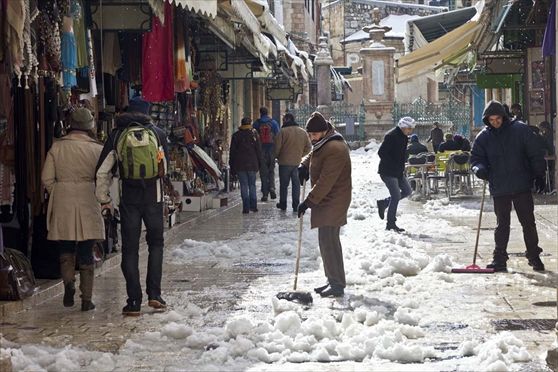 Gerusalemme sotto la neve