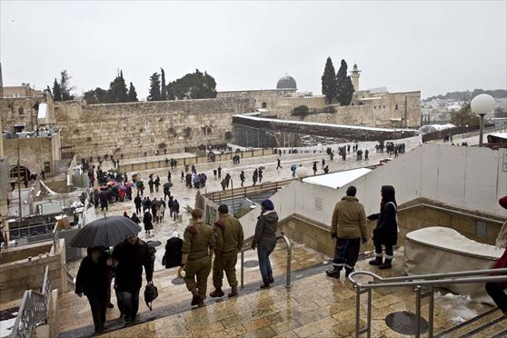 Gerusalemme sotto la neve