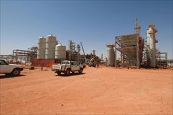 L'impianto per l'estrazione del gas ad  Amenas, in Algeria. Foto Reuters.