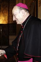 monsignor Giuseppe Merisi, presidente della Caritas italiana (foto Ansa)