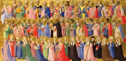 I precursori di Cristo con santi e martiri del Beato Angelico, 1423-1424, particolare di predella d’altare. Londra, National Gallery (immagine Scala).