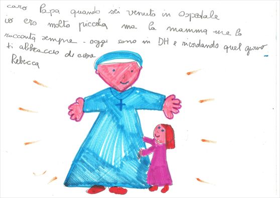 I pazienti del Bambino Gesù salutano il Papa