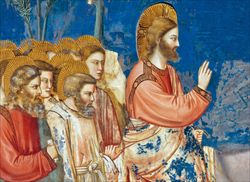 Entrata di Cristo in Gerusalemme, affresco, 1303-1304, di Giotto. Padova, cappella degli Scrovegni.