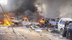 Le conseguenze degli attentati a Damasco (Reuters).