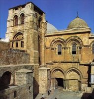 La Basilica del Santo Sepolcro a Gerusalemme. 