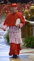 Il cardinale Bagnasco il giorno della messa pro eligendo romano Pontefice. In copertina l'incontro con il Papa (foto Ansa)