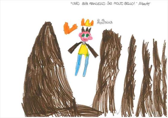 Papa Francesco disegnato dai bambini