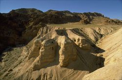 Le grotte di Qumran, in Israele, non lontano dal Mar Morto.