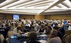 Un'immagine dell'assemblea dell'Unione internazionale superiore generali, svoltasi a Roma. Foto Alessia Giuliani/Catholic press photo.