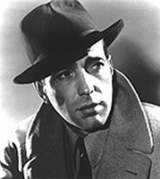 Humphrey Bogart in un'immagine tratta dalla mostra di Borsalino "Il cappello nel cinema".