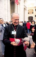 Il cardinale Roger Etchegaray ad Assisi, il 27 ottobre 1986.