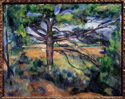 "Grande pino e terre rosse", una delle opere di Cézanne esposte a Palazzo Reale a Milano.